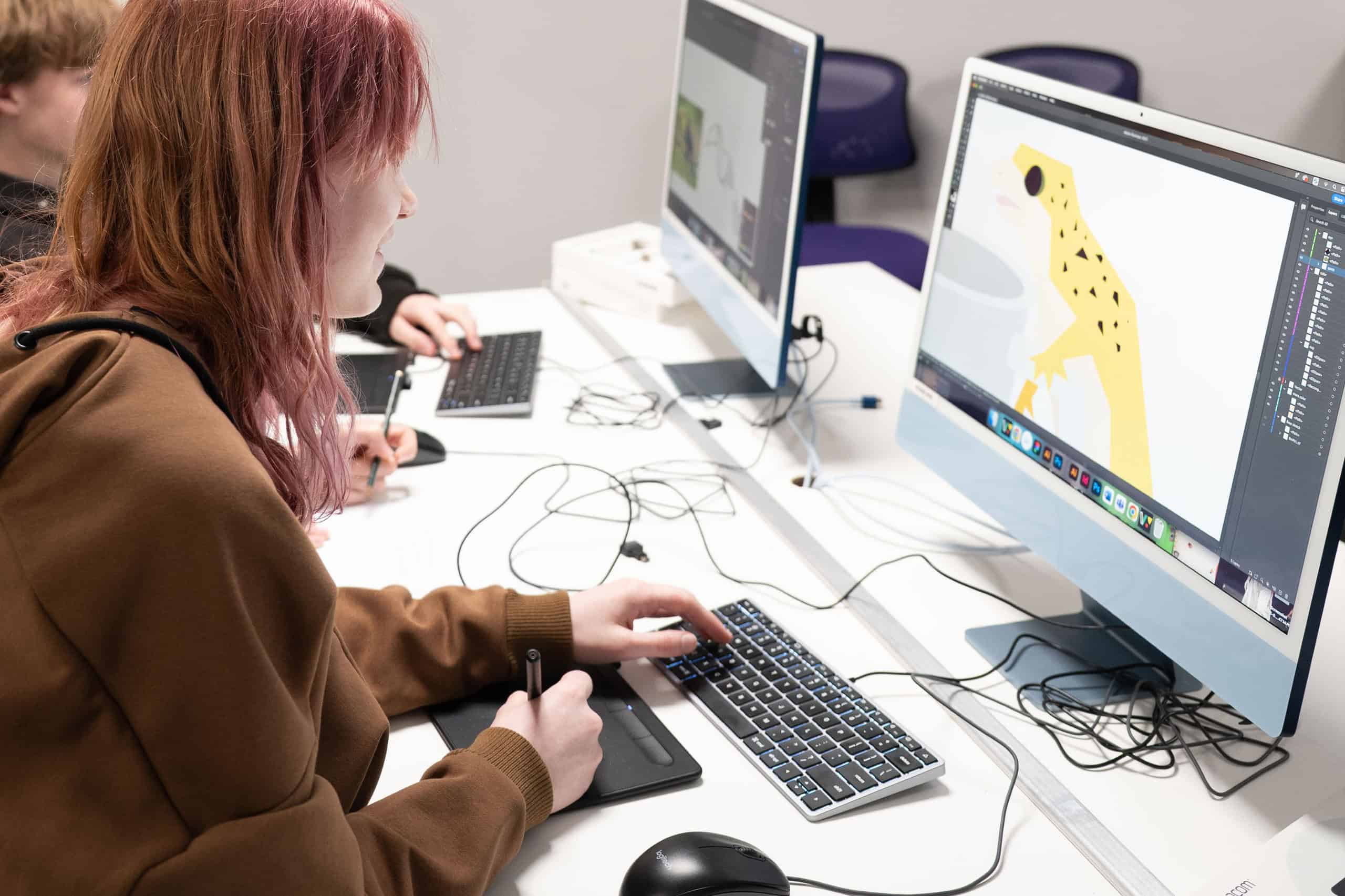 Certificate in Digital Media and Design, graphic design, CDMD, Digital student work, animation, drawing, tablet