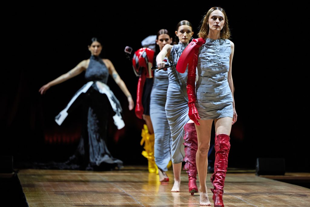 Leonard Hill, Whitecliffe Fashion Show 2022, Bachelor of Sustainable Fashion Design, Year 3, Laughing Gas, Student work, Whitecliffe College, End of year, collection