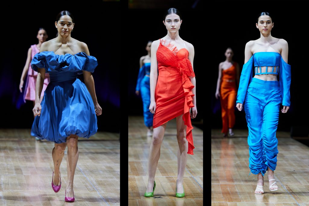 Resene Colour of Fashion, Whitecliffe Fashion Show 2022, Diploma in Fashion, Diploma in Apparel + Fashion Technology, student work, collection