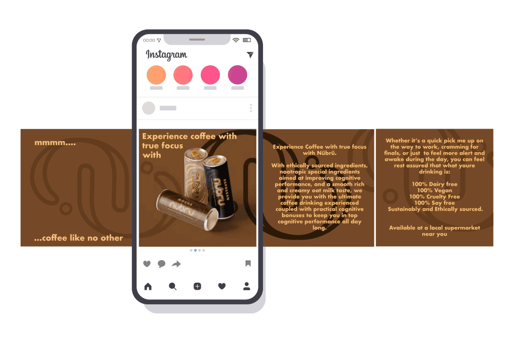 Marama Te Nana-MacDonald, Nubru Coffee, Certificate in Digital Media + Design, 2025, Student work, Whitecliffe College, graphic design, package design, branding
