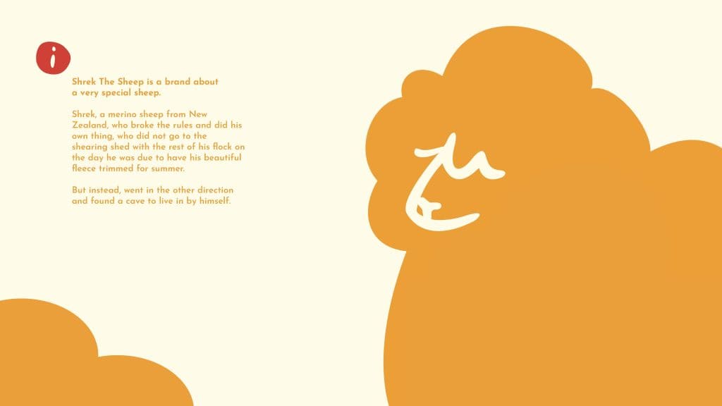 Ramona Surangsrirat, Shrek the Sheep Brand. Bachelor of Design + Digital Media, Year 2, Student work, Whitecliffe College, graphic design, logo, brand design, branding, brand guide, package design