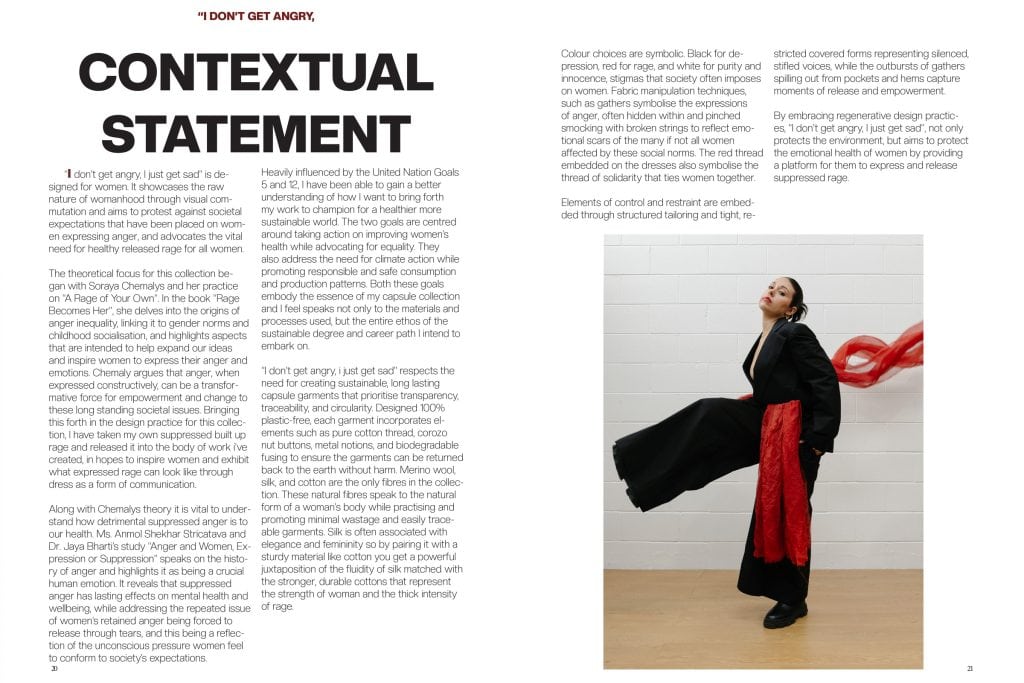 Mia Christina Sutton, I DON’T GET ANGRY, I JUST GET SAD, Fashion + Sustainability, Bachelor of Sustainable Fashion Design, Year 3, Fashion Collection, Fashion Portfolio, Sustainable Fashion Design, Sustainable Fashion, Fashion, Fashion student, Fashion degree, Fashion bachelors, 2024, Portfolio