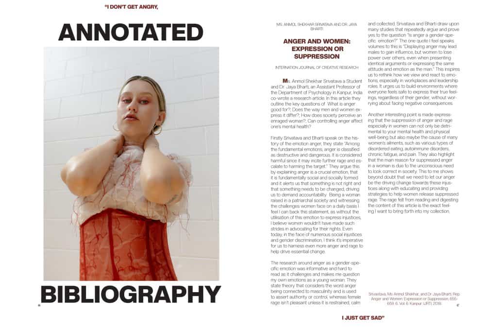 Mia Christina Sutton, I DON’T GET ANGRY, I JUST GET SAD, Fashion + Sustainability, Bachelor of Sustainable Fashion Design, Year 3, Fashion Collection, Fashion Portfolio, Sustainable Fashion Design, Sustainable Fashion, Fashion, Fashion student, Fashion degree, Fashion bachelors, 2024, Portfolio