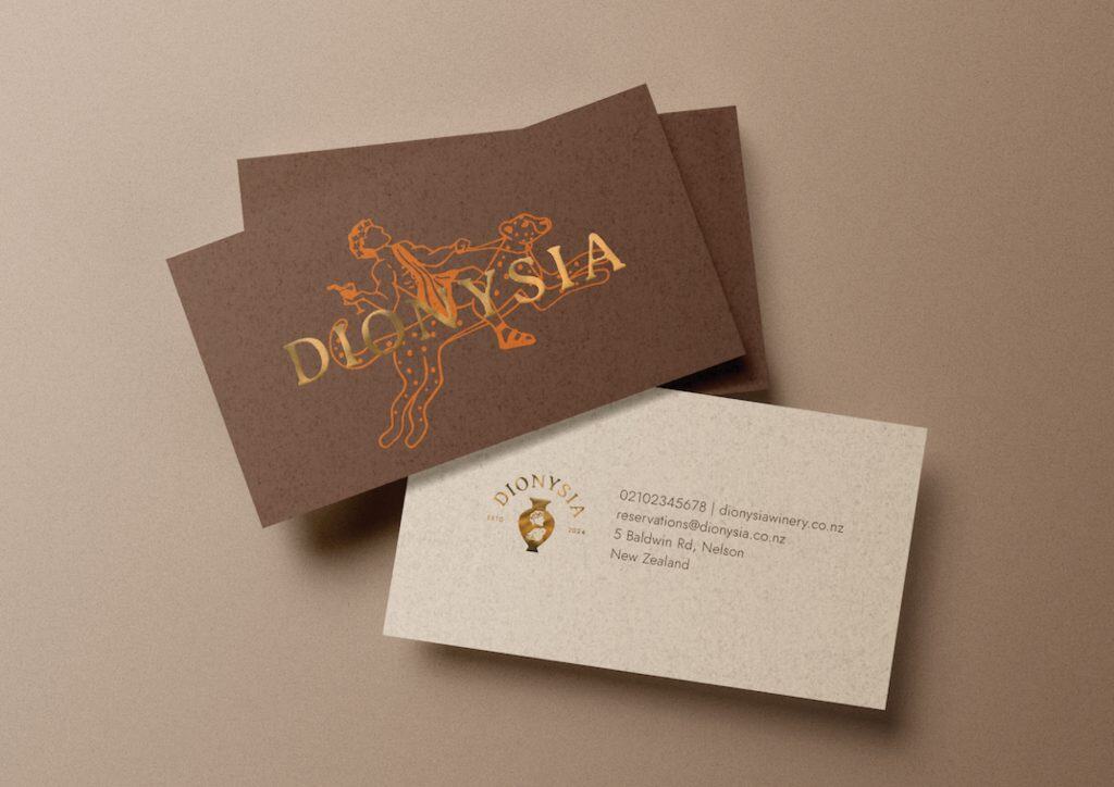 Isabelle Cassidy, Dionysia, Bachelor of Design & Digital Media, student work, Whitecliffe College, Graphic design, wine brand, graphics, winery & restaurant, InDesign, Illustrator. whitecliffe student, Best Design Awards, Designers Institute of New Zealand,