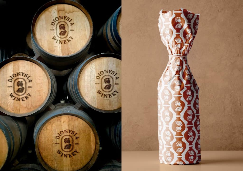 Isabelle Cassidy, Dionysia, Bachelor of Design & Digital Media, student work, Whitecliffe College, Graphic design, wine brand, graphics, winery & restaurant, InDesign, Illustrator. whitecliffe student, Best Design Awards, Designers Institute of New Zealand,