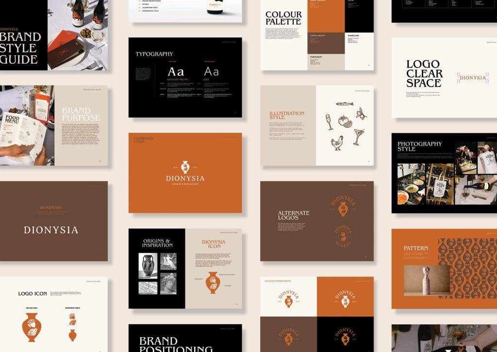 Isabelle Cassidy, Dionysia, Bachelor of Design & Digital Media, student work, Whitecliffe College, Graphic design, wine brand, graphics, winery & restaurant, InDesign, Illustrator. whitecliffe student, Best Design Awards, Designers Institute of New Zealand,