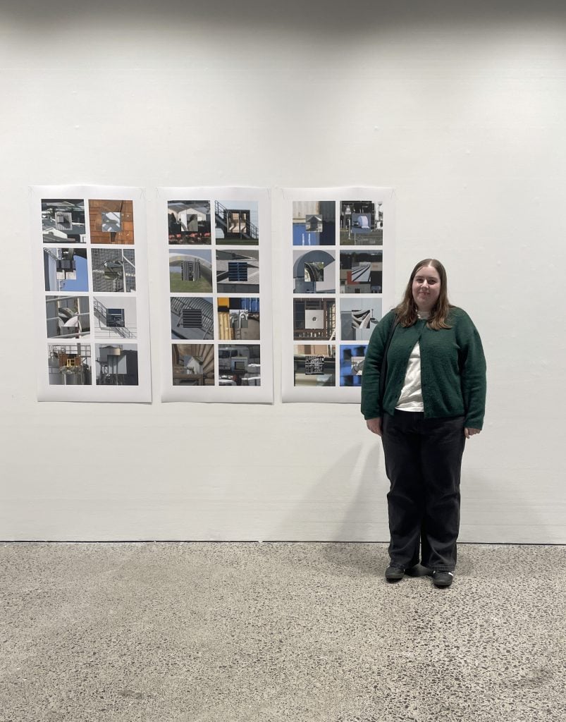 Whitecliffe Fine Arts students at 2025 Eden Arts Art Schools Award exhibition at Webb’s Mt Eden