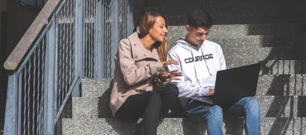 Student working with creative or digital tools at Whitecliffe while retraining or upskilling for a new career.