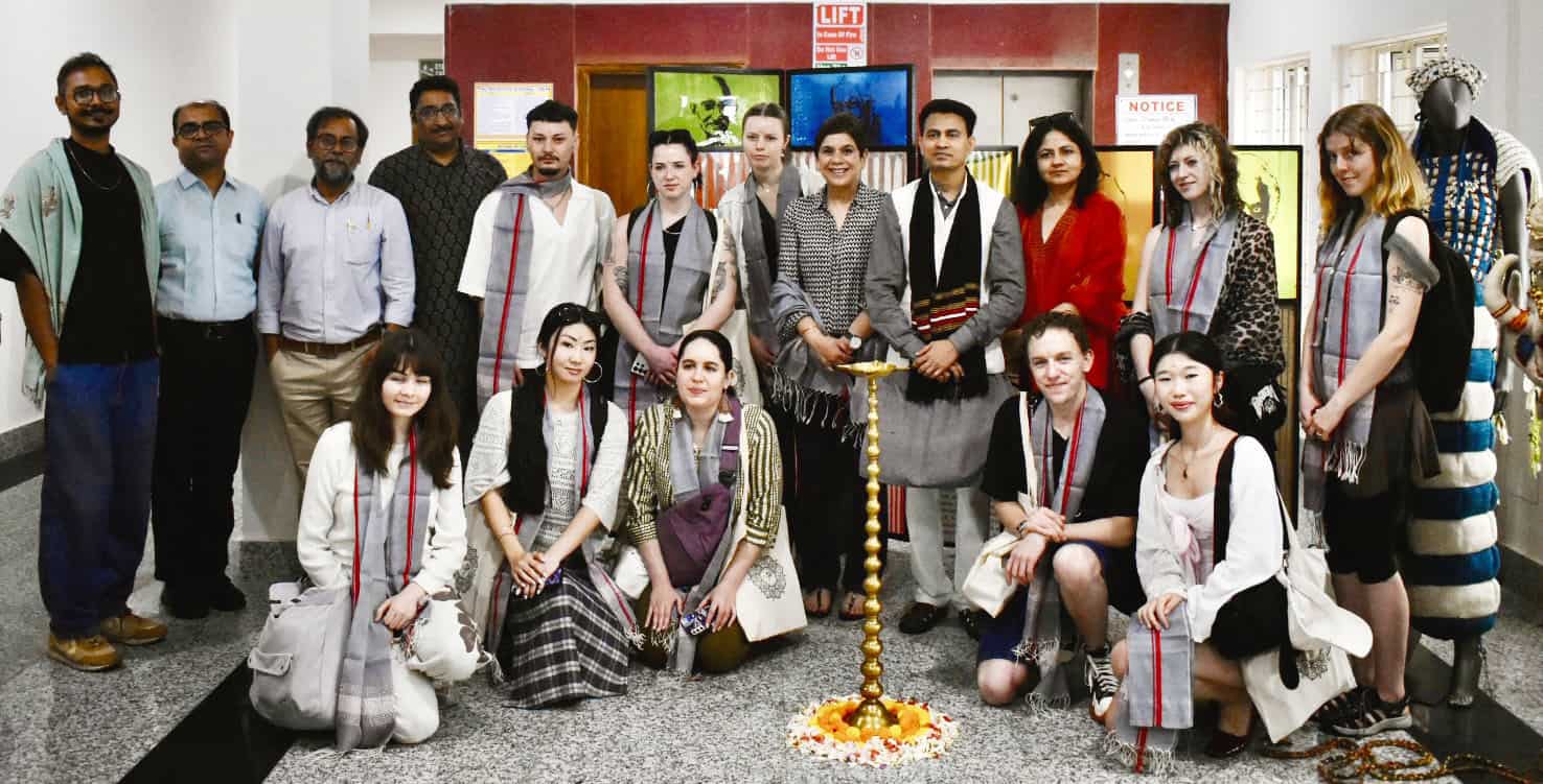 Director Kolkata and NIFT team welcoming the PMSA Scholars and Lecturer Ms. Harita Kapur from Whitecliffe