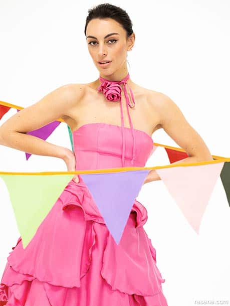 Pink Resene Colour of Fashion garment designed by Whitecliffe student Nell Varney in 2023.